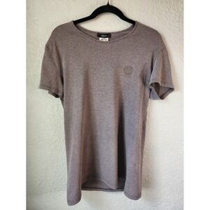 Authentic Versace Made in Italy Gray Medusa Logo Cotton Blend T Shirt